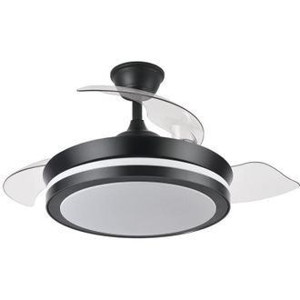 Fabrilamp Ventilador De Techo Led esparta Mini Regulable Con Control Remoto (72w 3cct 6120lm) Ip20 &Oslash;91cm Color Negro