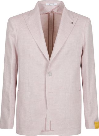 Tagliatore Pastel Linen-Cotton Notch-Lapel Blazer