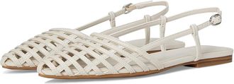 Calvin Klein Glessia Womens Flat Shoes Ivory Patent : 6.5 M, Synthetic
