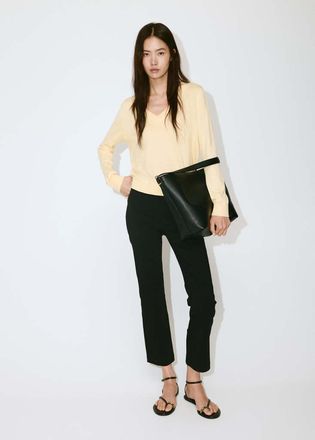 Mango Pullover maglia collo a V vaniglia - Donna - XXL - MANGO