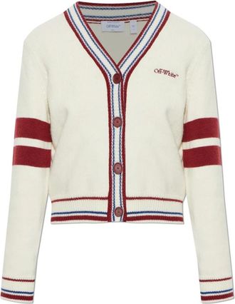 Off-white Cardigan met geborduurd logo - Dames - Vesten - Beige - M - Truien & Vesten