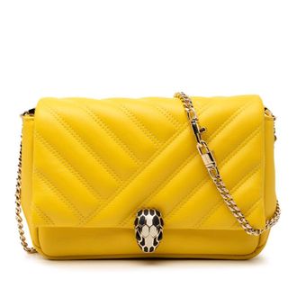 Bulgari Pre-owned Bvlgari Leather Serpenti Cabochon Chain Crossbody Ladies B1SBJYPLF945XE9F