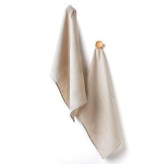 Solino Home Linen Kitchen Towels Set of 2, 17 x 26 Inch for Dining Table, Holiday and Everyday Table Decor - Kitchen Linen in Natural at Nordstrom