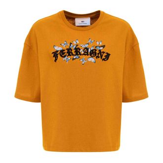 Chiara Ferragni Tops, Dames, Bruin, S, Katoen, Chiara Ferragni T-shirt