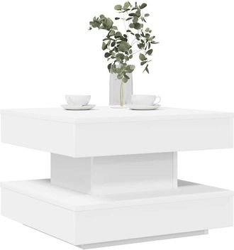 vidaXL Vidaxl - Tavolino da Caffè Girevole a 360 Gradi Bianco 50x50x34,5 cm