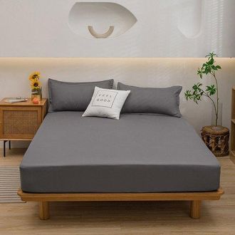 OEM S&aacute;bana Bajera Ajustable, 160 X 200 X 30 Cm, De Algod&oacute;n Puro Superfino, Apta Para Colchones De Hasta 30 Cm De Grosor, Color Verde Claro