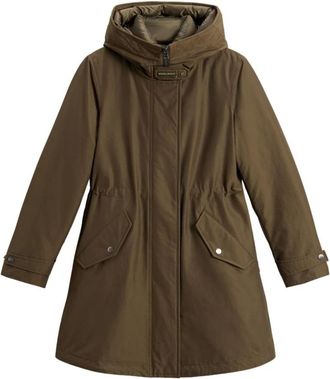Woolrich Groene Parka Jas - Dames - Parka Jassen - Groen - L - Katoen - Jassen