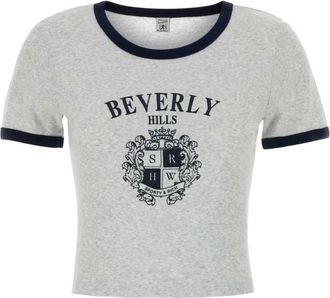 Sporty & Rich Grey Graphic Crew Neck T-Shirt
