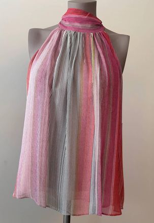 ECRU Womens Pleated Halter Top In Multicolor