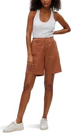 Michael Stars Velma Shorts Womens Shorts Terra : LG (US 8-10), Cotton/Linen