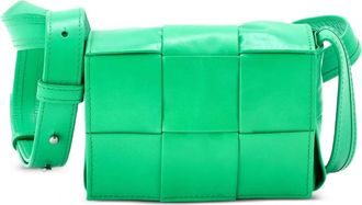 Bottega Veneta Borsa a tracolla Candy Cassette in pelle con motivo Maxi Intrecciato - Verde