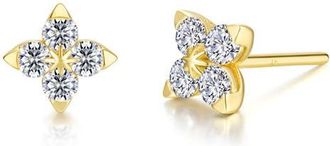 Lafonn Trillium Simulated Diamond Stud Earrings in Gold at Nordstrom