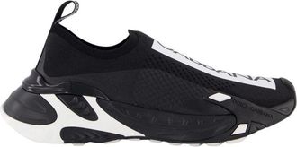 Dolce & Gabbana Snelle Sneakers Zwart/Wit - Dames - Sneakers - Zwart - 39 EU - Schoenen