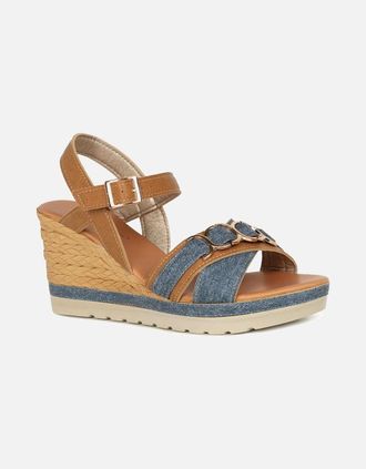 Lotus Womens Solena Womens Wedge Heel Sandals - Brown - Size: 6