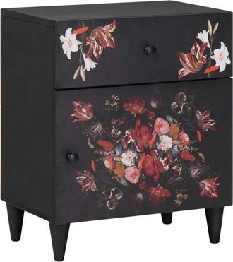 vidaXL Bedside Table Multicolour 50 x 33 x 60 cm Solid Mango Wood vidaXL