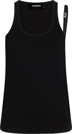 Dsquared2 Icon strap-detailed tank top - men - Cotton - L - Black
