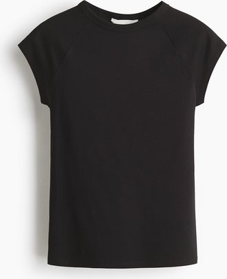 H&M T-Shirt mit Raglan&auml;rmeln - Schwarz