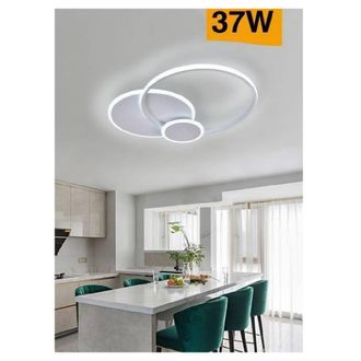 Trade Shop Trade Shop Traesio - Trade Shop - Plafoniera Led Design Modern 3 Cerchi 37 Watt Light Naturalda C32