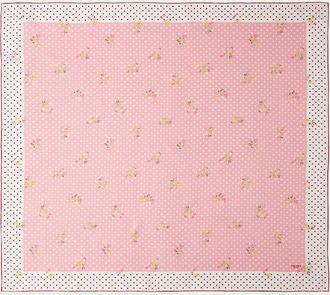 Prada Polka Dot Floral-Print Silk Twill Scarf