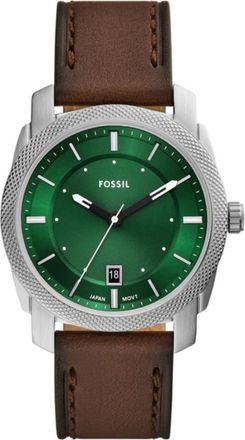 Fossil Machine Three-Hand Date Watch Fs 6085 - Heren - Horloges - Bruin - ONE Size - Leer - Accessoires