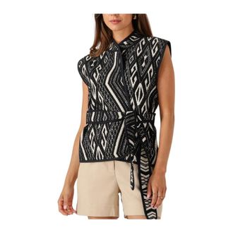 Minus Jassen, Dames, Veelkleurig, M, Katoen, Dames Blazers Wendi Reversible Vest