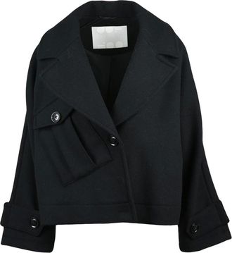 OOF Wear Jassen, Dames, Zwart, M, Wol, Korte Peacoat