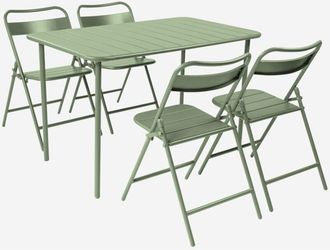 Sweeek Mesa De Jard&iacute;n De Metal + 4 Asientos