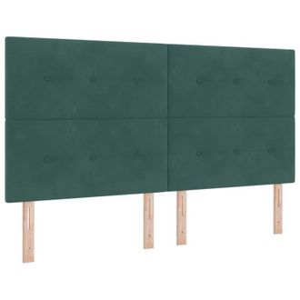 vidaXL Vidaxl - Cama Tipo Box Spring Verde Oscuro 180 X 200 Cm Terciopelo
