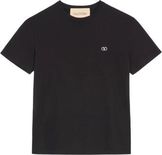 Valentino Garavani Katoenen T-shirt - Heren - T-shirts - Zwart - L - Katoen - Tops