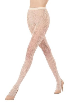 Wolford Daisy Net Tights in Buttercream at Nordstrom, Size X-Small