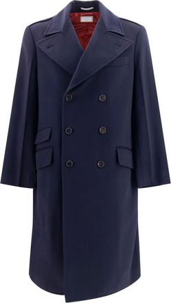 Brunello Cucinelli Cappotto Doppio Petto in Lana - - Coats - Uomo - Blu - S