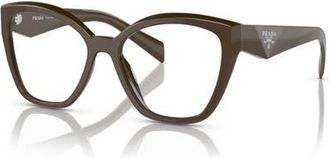 Prada 54mm Irregular optical glasses in Brown at Nordstrom