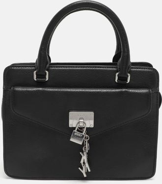 DKNY Dkny Elissa Black Leather Satchel