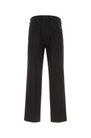 Dolce & Gabbana Mens Black Stretch Cotton Pant Nero Exterior: Elastane Pantaloni