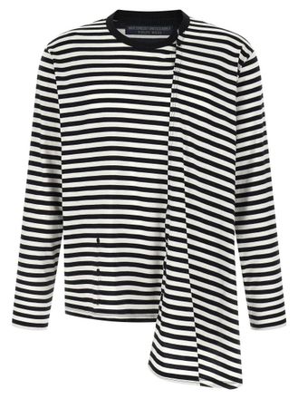 Yohji Yamamoto BlackWhite Paneled Sweater