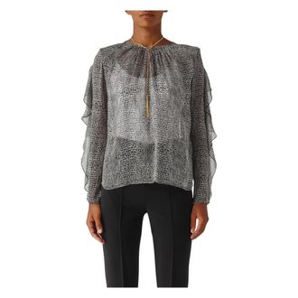 Elisabetta Franchi Mujer, Blusas y Camisas, Negro, Talla: M
