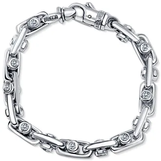 Pompeii3 Mens 14k Gold (70gram) or Platinum (126gram) 8mm Diamond Bracelet 9