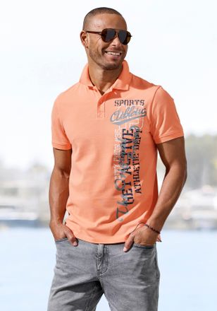 John Devin Poloshirt JOHN DEVIN, Damen, Gr. XXL (60/62), apricot, Piqu&eacute;, Obermaterial: 100% Baumwolle, unifarben, regular fit normal, Rundhals, Rippb&uuml;ndchen, Shi