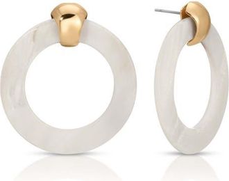Ettika Mother-of-Pearl Open Ring Earrings in Gold at Nordstrom