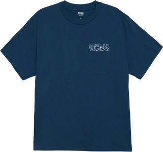 Obey Hombre, Camisetas, Azul, Talla: M