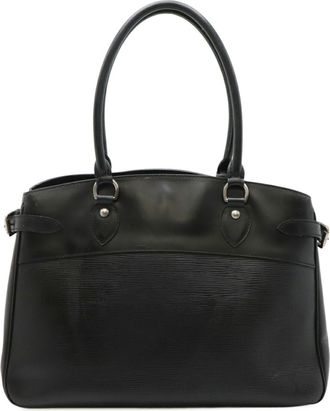 Louis Vuitton Black Noir Epi Leather Shoulder Bag Tote Bag (Pre-Owned)