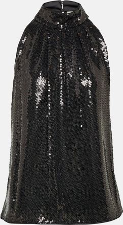 Diane Von F&uuml;rstenberg Dove sequined halterneck top