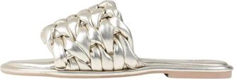 Bronx Gouden Leren Slippers Delan-y 8520-m - Dames - Sandalen - Geel - 36 EU - Leer - Schoenen