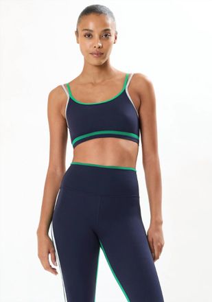 SPLITS59 Eva Rigor Double Strap Bra In Indigo/spearmint