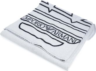 Emporio Armani Accessoires Emporio Armani Geweven Handdoek in Wit