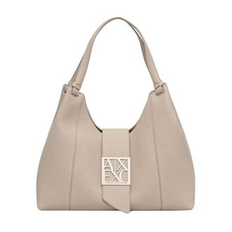 A|X Armani Exchange Susy Soft Shopper - - Bags - Donna - Beige - ONE SIZE
