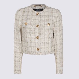 Versace Biscuit Cotton Casual Jacket
