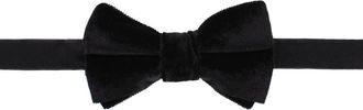 Trafalgar Store Poirot Velvet Solid Colored Bow Tie in Black at Nordstrom