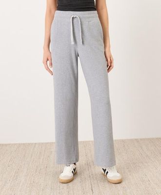 Pact Organic Cotton CloudKnit Wide Leg Pant in Heather Grey at Nordstrom, Size Xx-Large