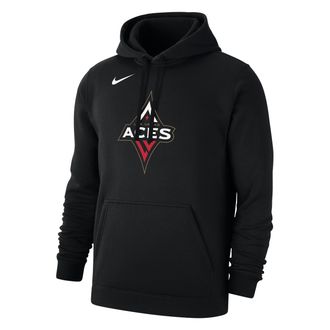 Nike Las Vegas Aces Club Nike Mens WNBA Fleece Pullover Hoodie in Black | M31777WLVS-BLK